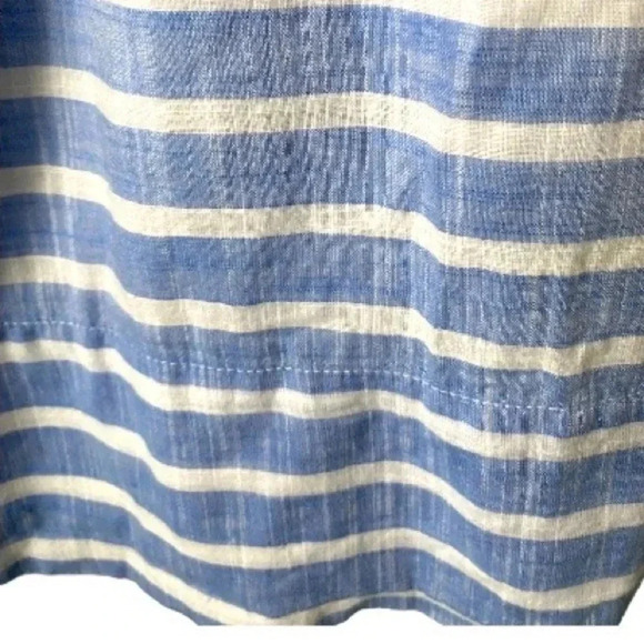 GAP Blue and White Stripes 100% Cotton Sleeveless Button Front Dress Size 4 - Picture 6 of 9